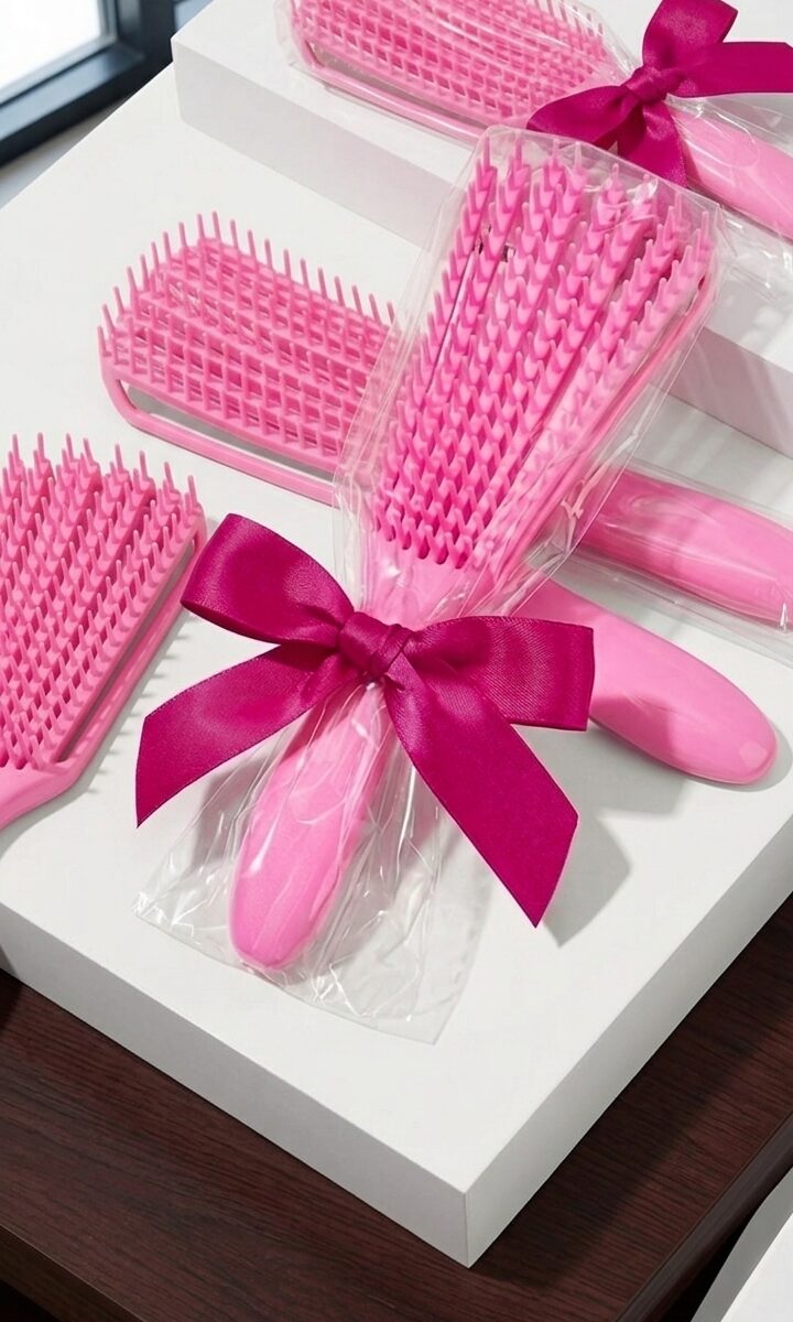 Alternative view of Niki Beauty Detangling Hair Brush – Pink