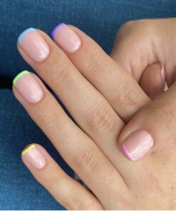 Niki Beauty Multicolored Short Square Shaped Press On Nail Kit