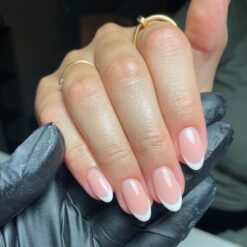 Niki Beauty White French Almond Shaped Press On Nail Kit