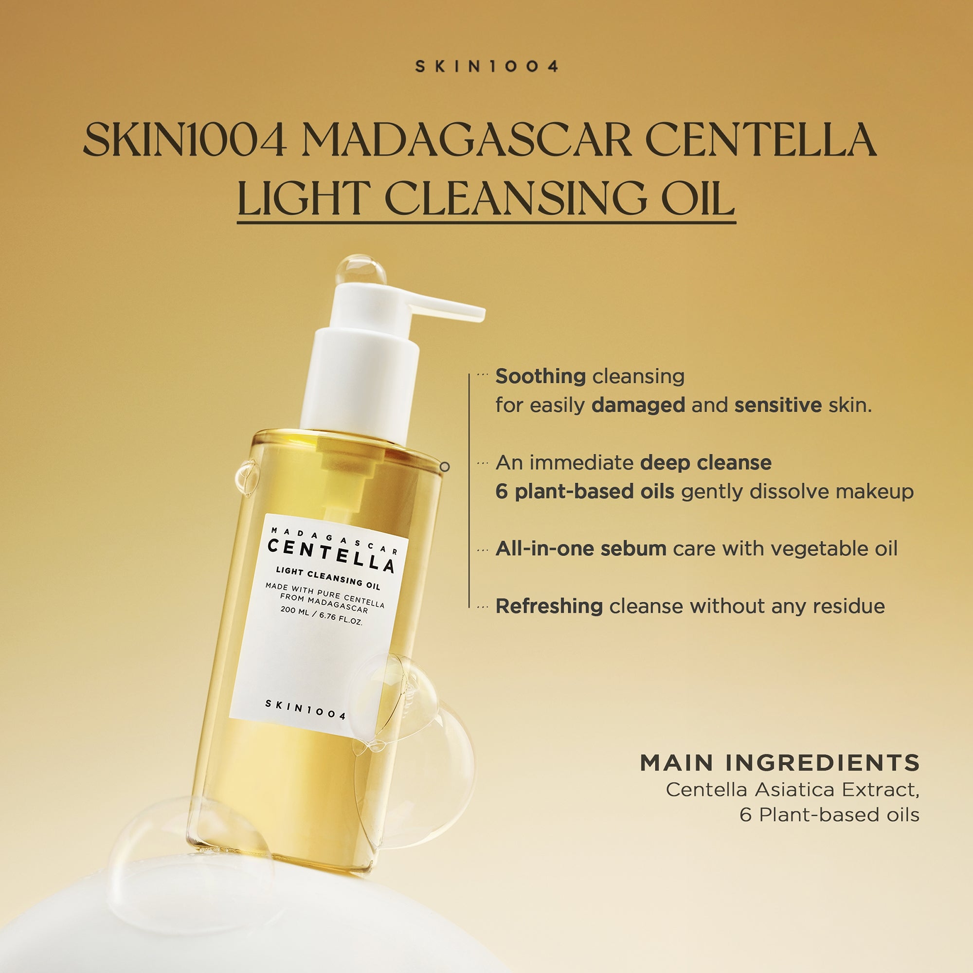 SKIN1004 Madagascar Centella Light Cleansing Oil 200ml - Image 2