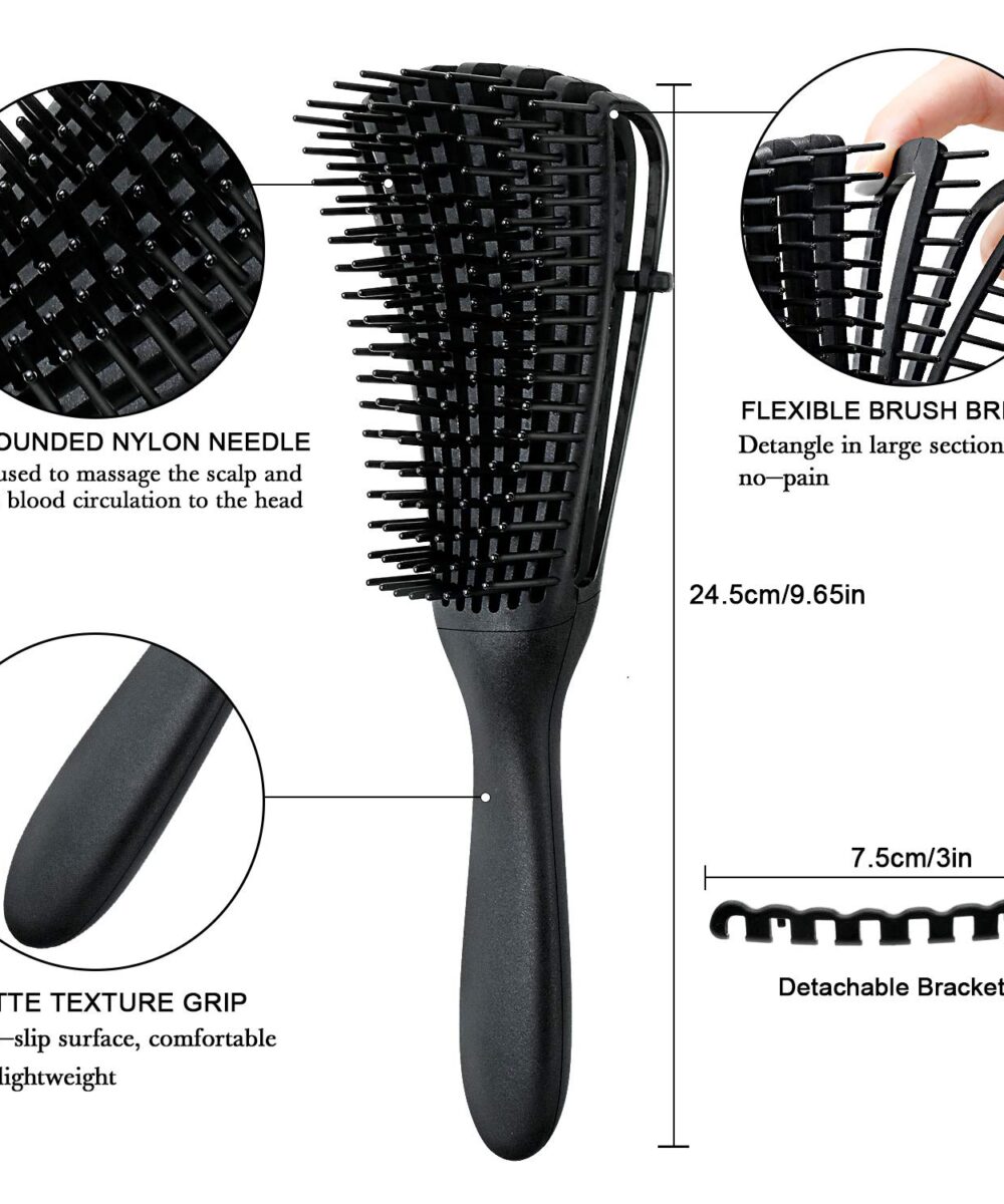 Alternative view of Niki Beauty Detangling Hair Brush – Black