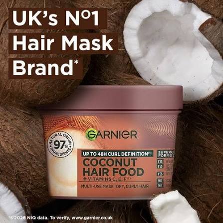 Garnier Ultimate Blends Hair Food Coconut 3-in-1 Frizzy Hair Mask 400ml