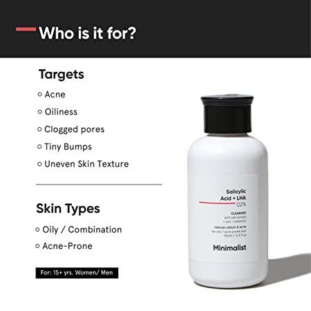 Alternative view of Minimalist Salicylic Acid + LHA 2% Face Cleanser - 100ml